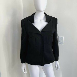 Narciso Rodriguez Italy Black Statement Collar Blazer Jacket